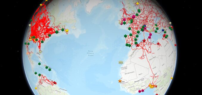 Interactive world LNG map
